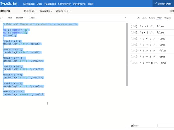 TypeScript Operators