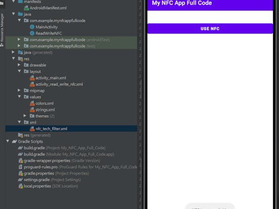 Access Nfc In An Android Studio Project