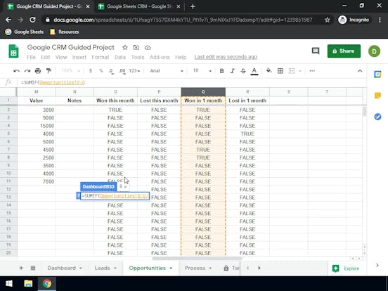create a crm software in google sheets