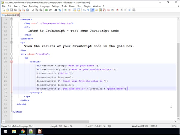 Introduction to JavaScript