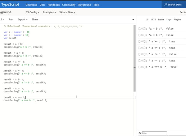 TypeScript Operators