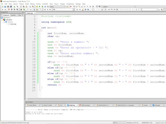 Introduction to C++ Programming: Build a Calculator