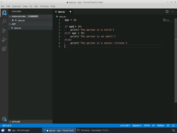 Create Your First Python Program From UST