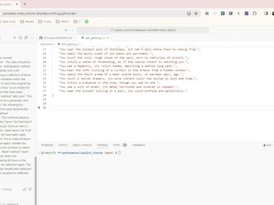 github copilot with python: creating text games Images... Github Copilot with Python: Creating Text Games