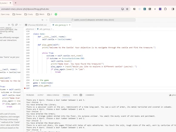 Github Copilot with Python: Creating Text Games