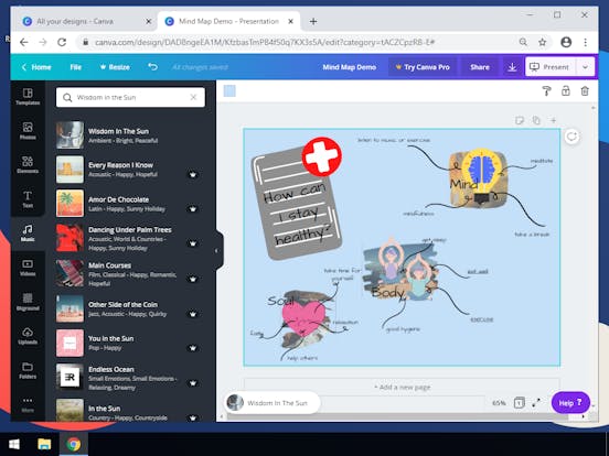 Use Canva to Create an Interactive Mind Map