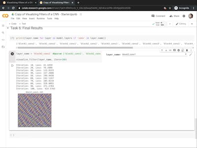 Visualizing Filters of a CNN using TensorFlow