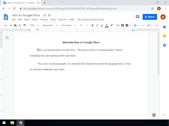 Introduction to Google Docs