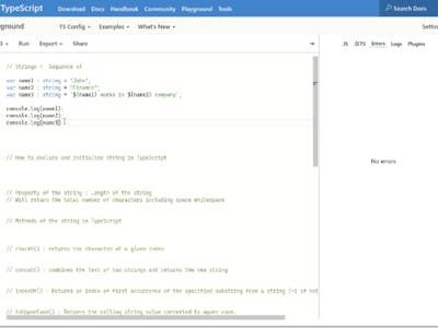 TypeScript String Properties and Methods