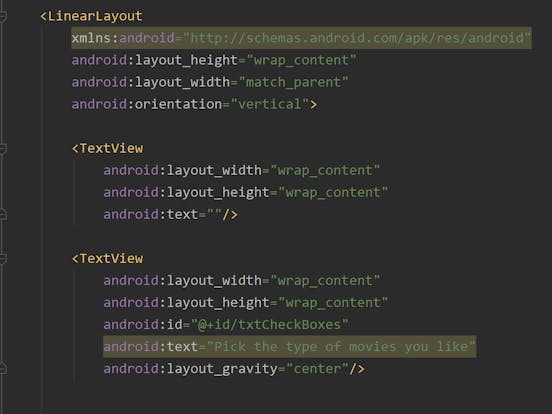 build a linear layout app in android studio