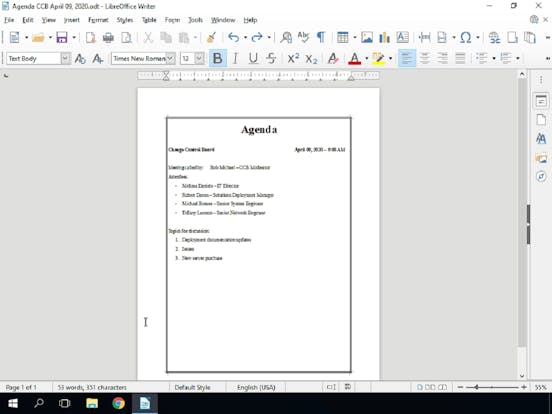 Create and Format a Basic Document with LibreOffice Writer