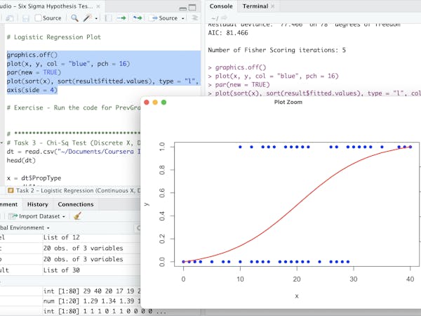 RStudio for Six Sigma - Hypothesis Testing