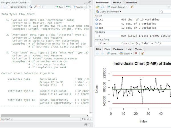 RStudio for Six Sigma - Control Charts