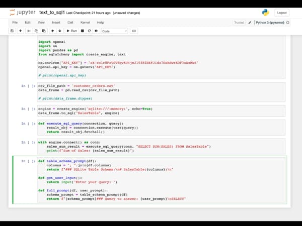 Queries with OpenAI: Translate Natural Text to SQL