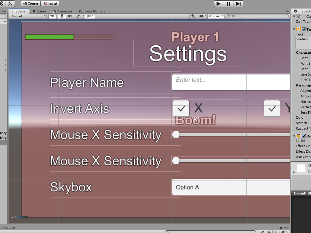 Create Ui In Unity Part 3 Settings Menu