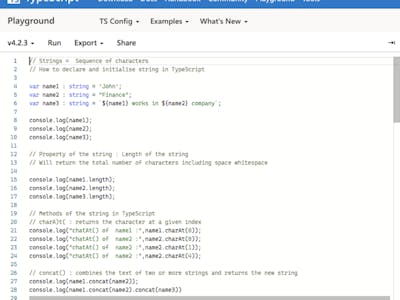 TypeScript String Properties and Methods