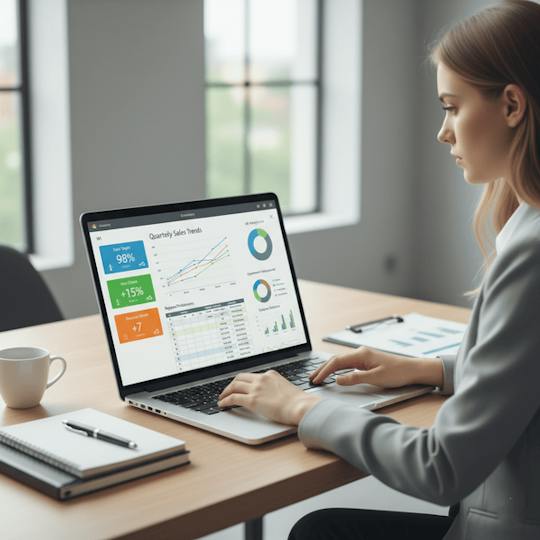 Portada: Cuadros de mando Excel para análisis empresariales