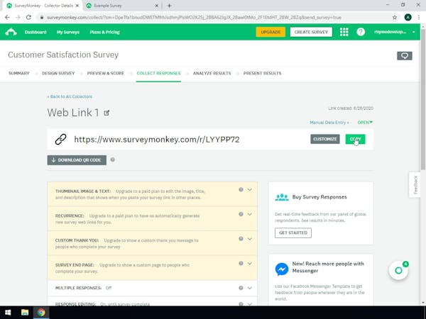 Use SurveyMonkey to Create a Survey and Analyze Results