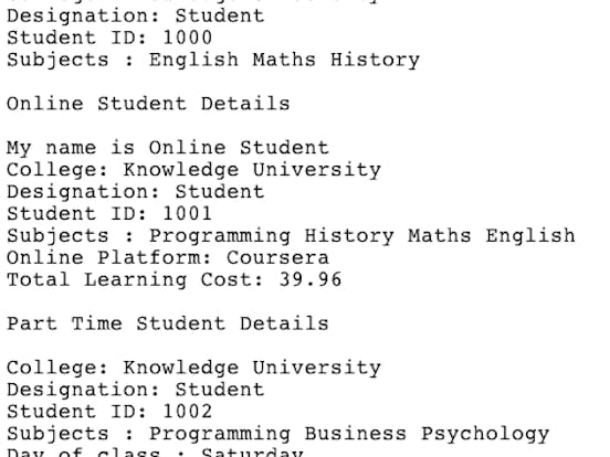 Process Student Details Using Inheritance In Java Process Student Details Using Inheritance In Java