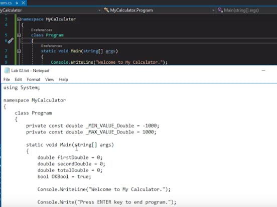 Building a Calculator using C# in Visual Studio