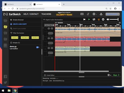 Compose and Program Music in Python using Earsketch