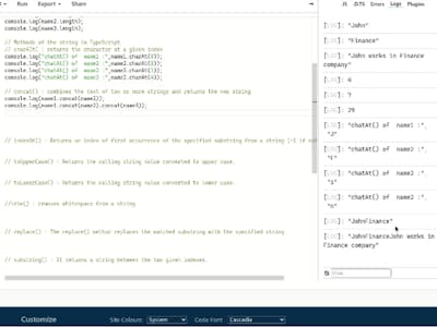TypeScript String Properties and Methods
