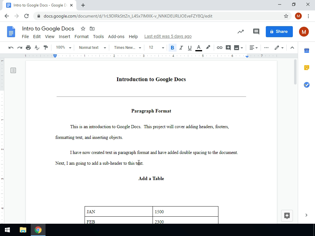 learn how to use google docs