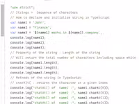 TypeScript String Properties and Methods