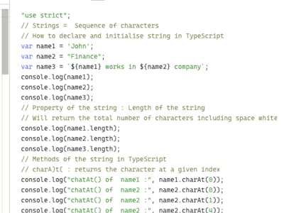TypeScript String Properties and Methods