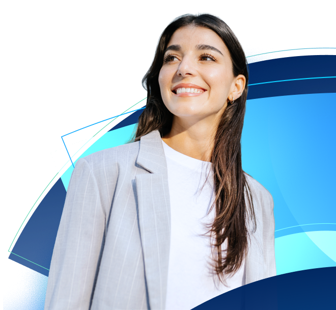 A smiling woman