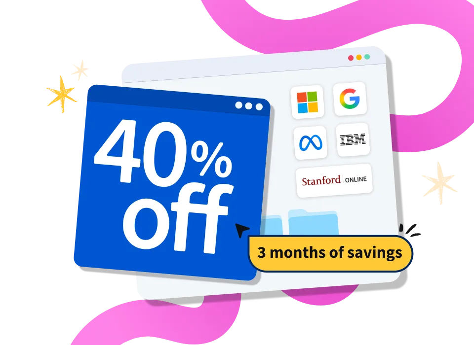 40% off
3 months of savings


