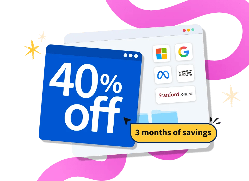 40% off
3 months of savings