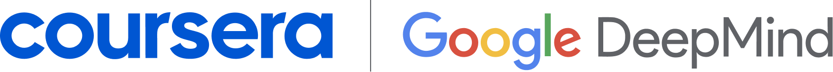 Coursera and Google Deepmind Logo