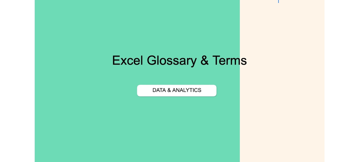 Microsoft Excel Terms Glossary