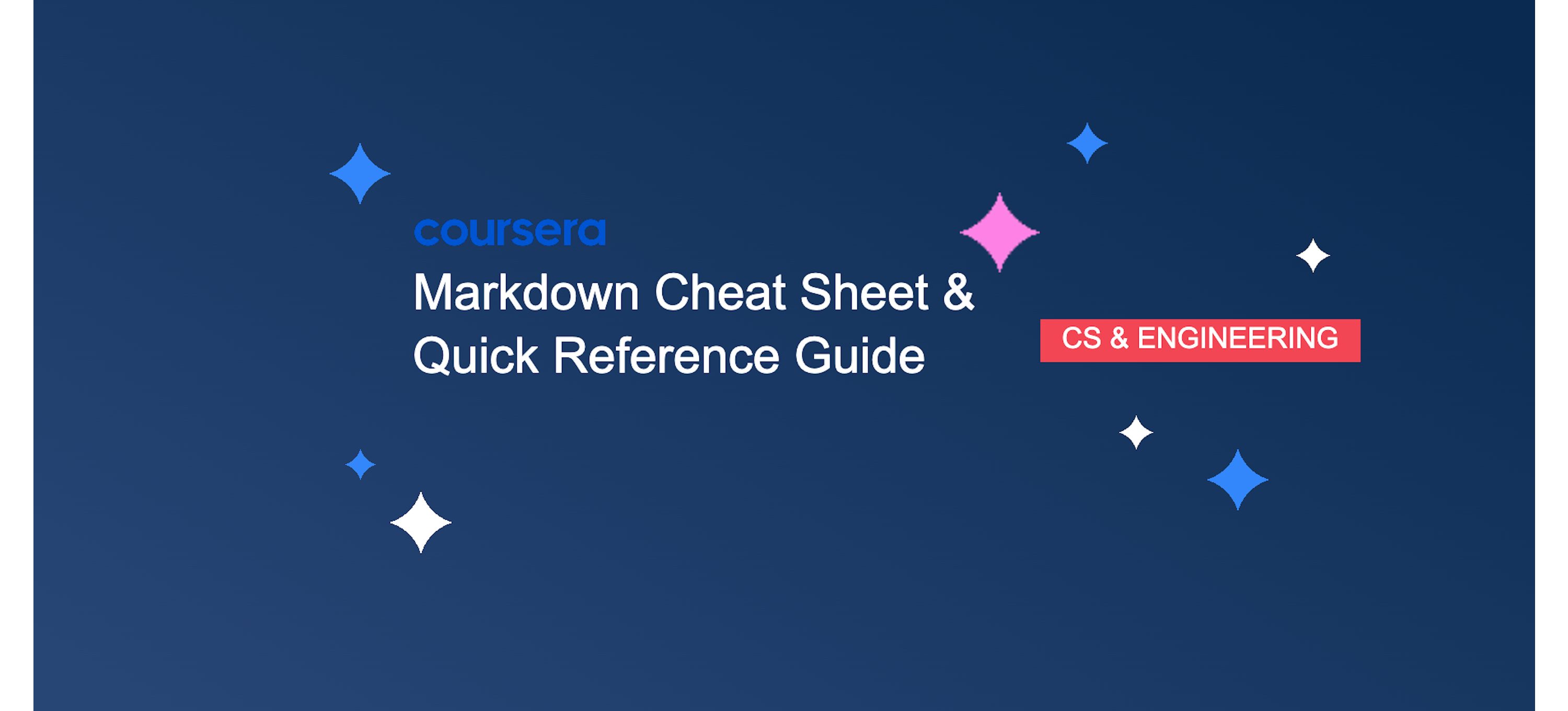 Markdown Cheat Sheet | Coursera