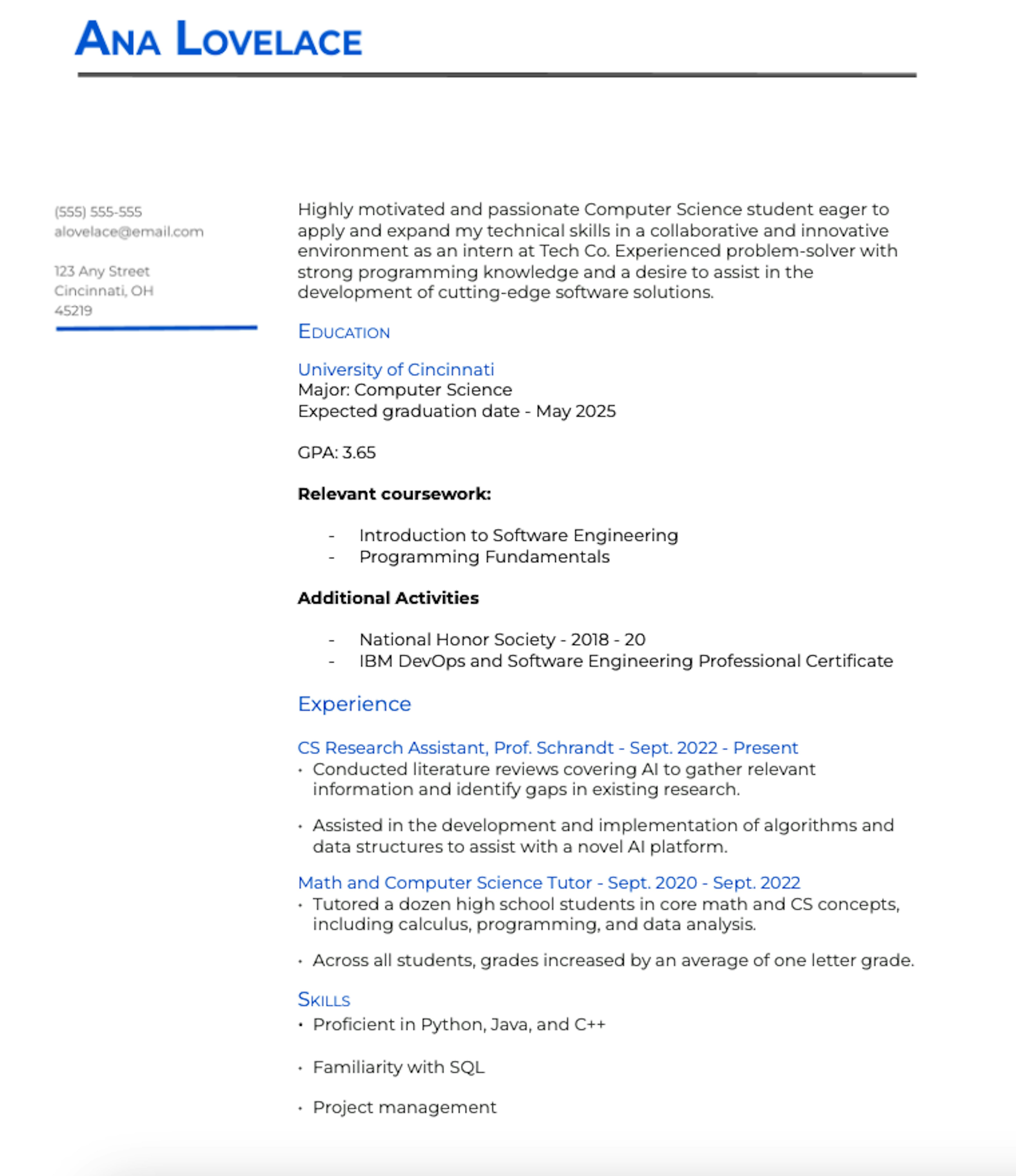 Software Engineer Resume: Examples, Tips, and More for 2025 | Coursera