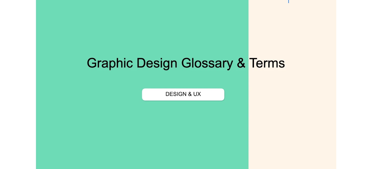 Graphic Design Terms Glossary