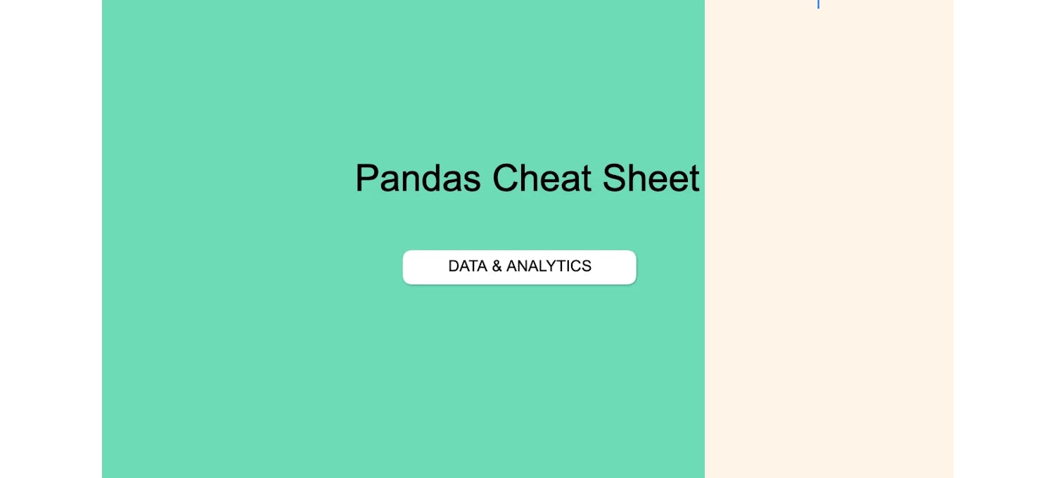 Pandas Cheat Sheet & Quick Reference | Coursera