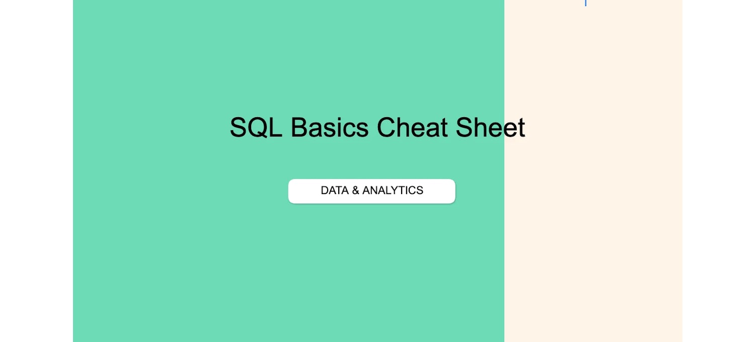 SQL Basics Cheat Sheet