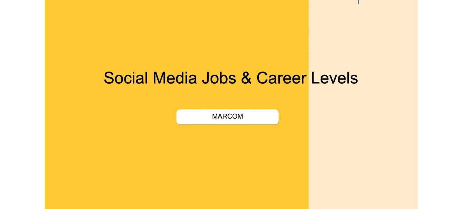 Social Media Career Roadmap and Job Leveling Matrix