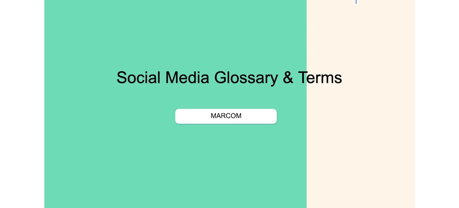 Social Media Terms Glossary