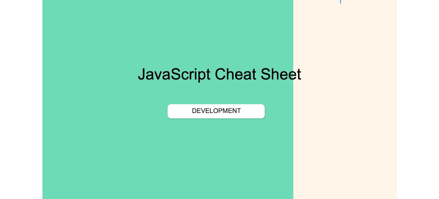 JavaScript Cheat Sheet