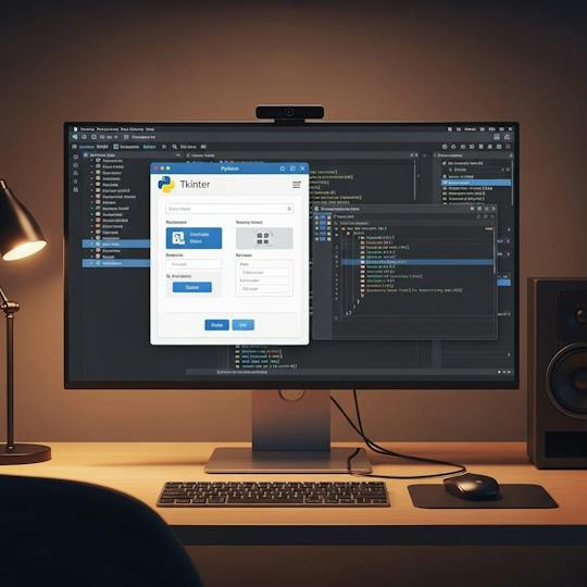 Portada: Desarrollo GUI en Python: Diseño y construcción de aplicaciones