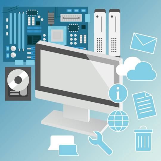 Portada: Hardware y software informático
