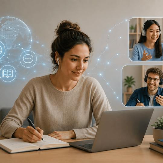 Portada: El aprendizaje mixto de idiomas en la era de la IA: diseño y práctica para docentes