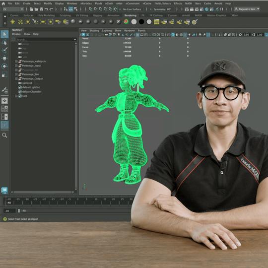 Portada: Simulación de ropa 3D con Maya