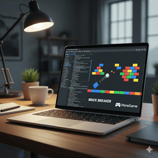 Portada: Desarrollo de juegos de romper ladrillos con MonoGame