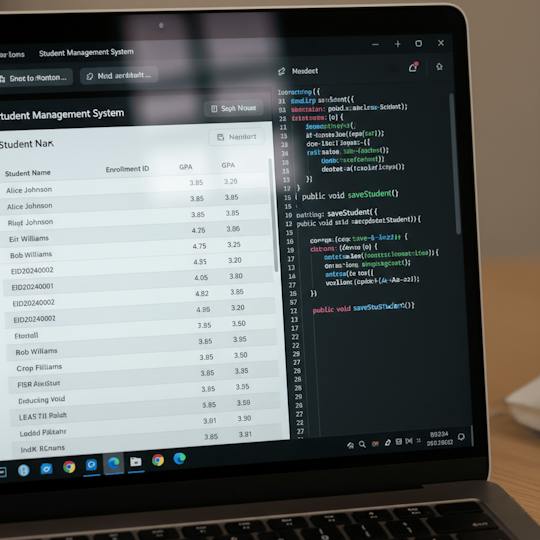 Portada: Desarrollar un sistema Java de gestión de estudiantes