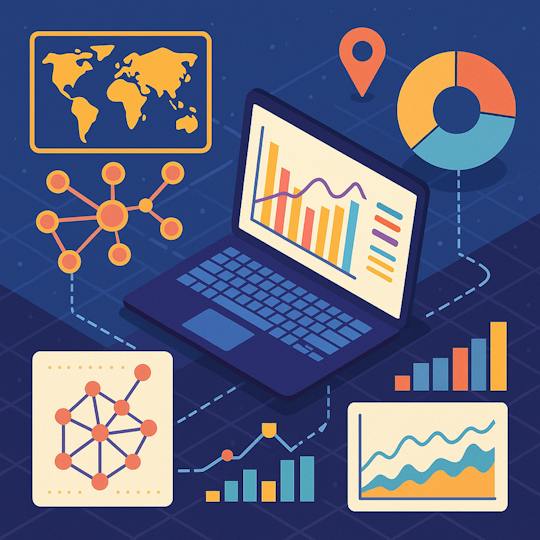 Portada: Tableau, Redes y Visualización de datos de Series temporales