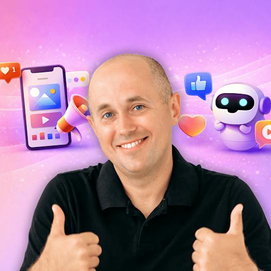 Portada: Marketing en redes sociales con IA